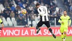 Juventus' Gonzalo Higuain scored his side's third goal during a Serie A soccer match between Juventus and Bologna at Juventus Stadium in Turin, Italy,