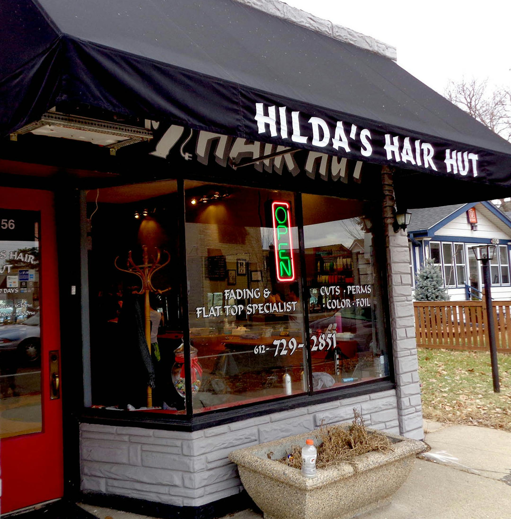 Hilda's Hair Hut on Cedar Avenue S. in Minneapolis.