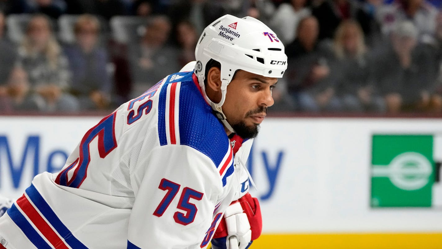 Ryan Reaves skated earlier this season with the Rangers.