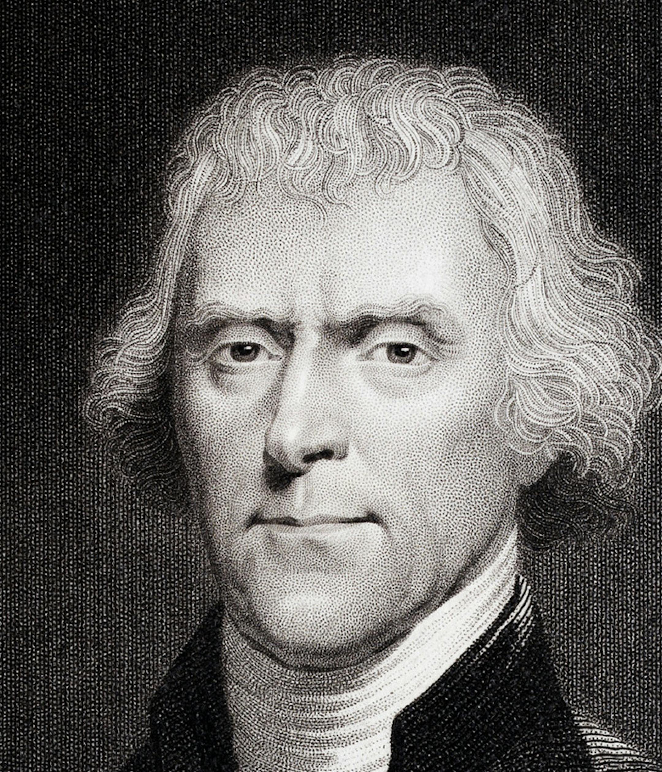 iStockphoto.com Thomas Jefferson, 3rd USA President. A digital restoration of an original engraving (by A. Desnoyers) from the &#xec;The Life of Thomas Jefferson&#xee; by George Tucker. Published by C. Knight in 1837. Digitally restored. ORG XMIT: MIN1511251634460546