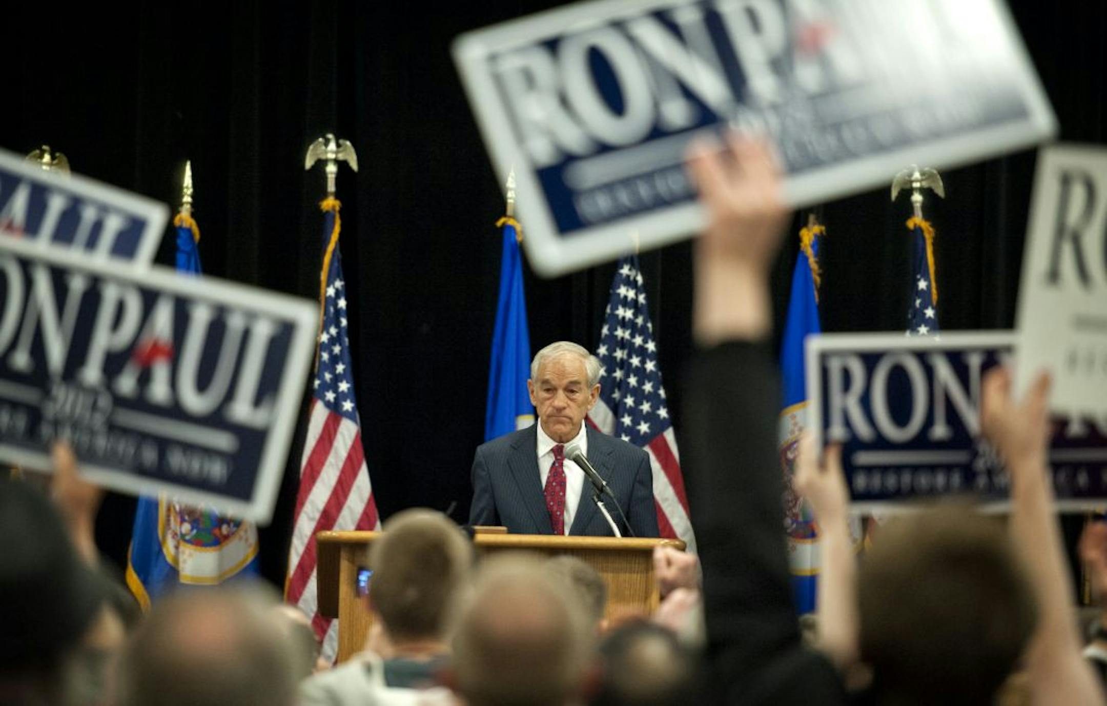 Ron Paul spoke at the GOP Convention in the St. Cloud Convention Center, Friday, May 18, 2012 and the crowd cheered wildly.