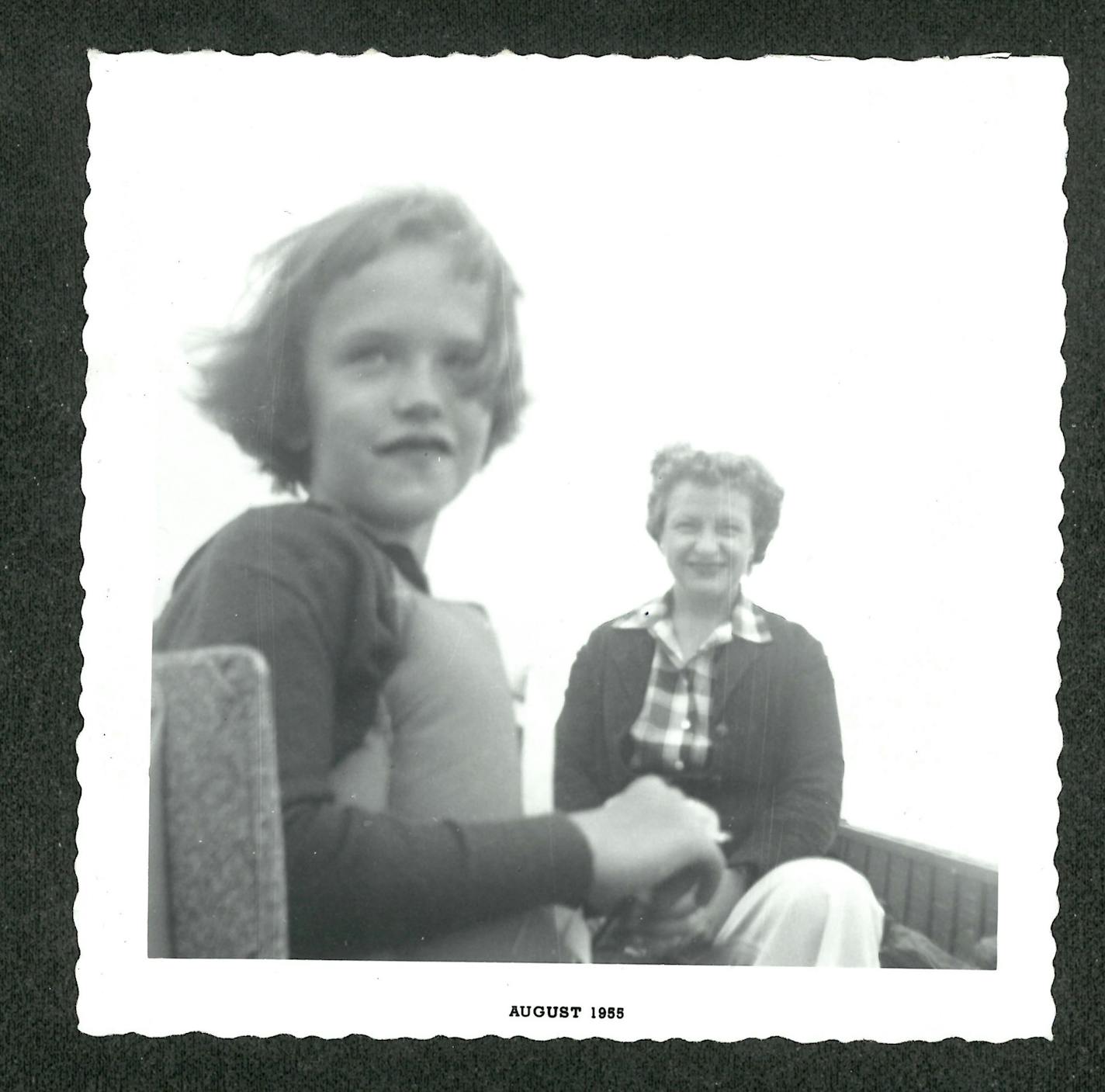 Janet Lee Dahl and her mother. 1955