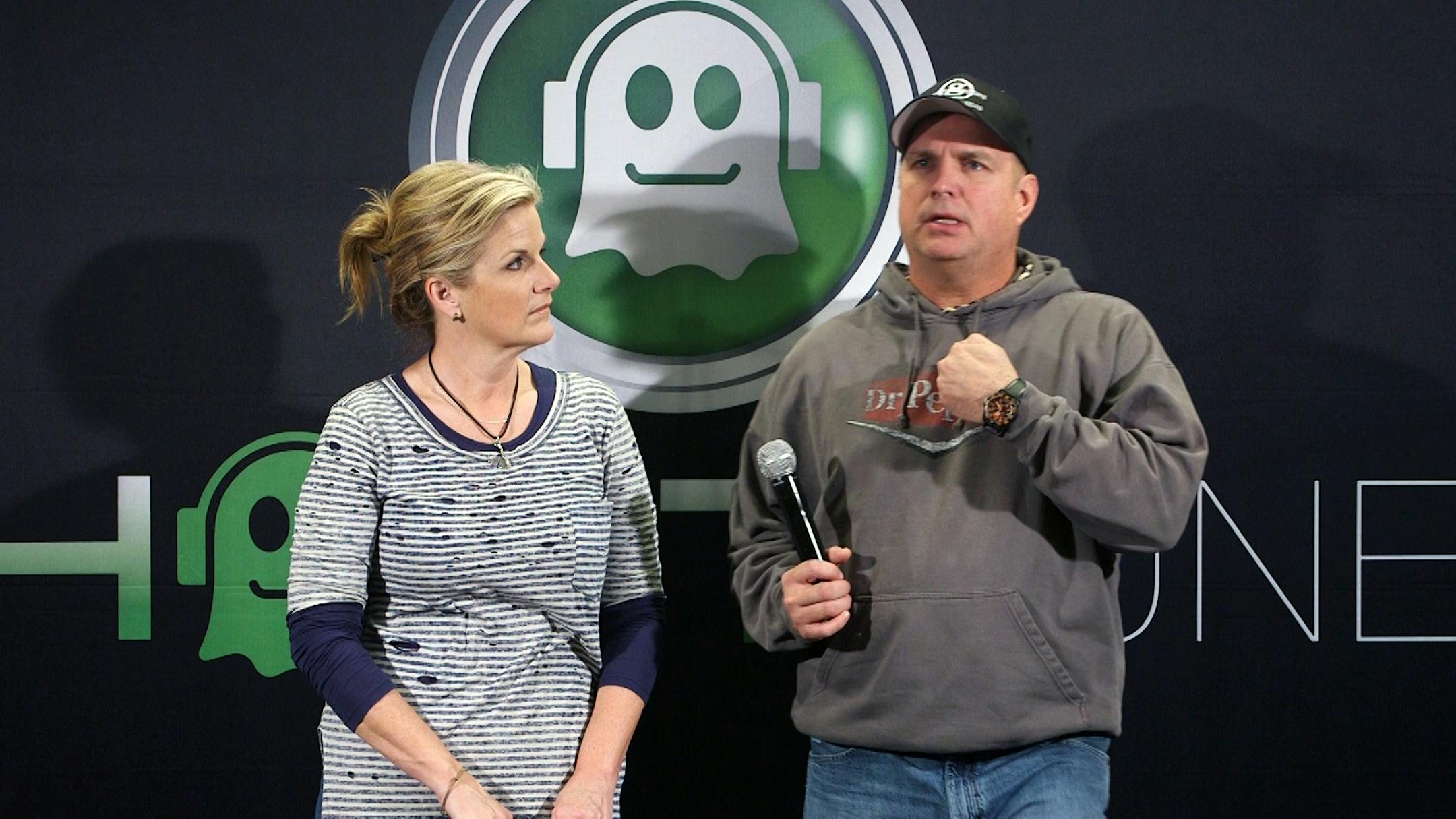 Garth Brooks with wife Trisha Yearwood before Thursday's Target Center show.
