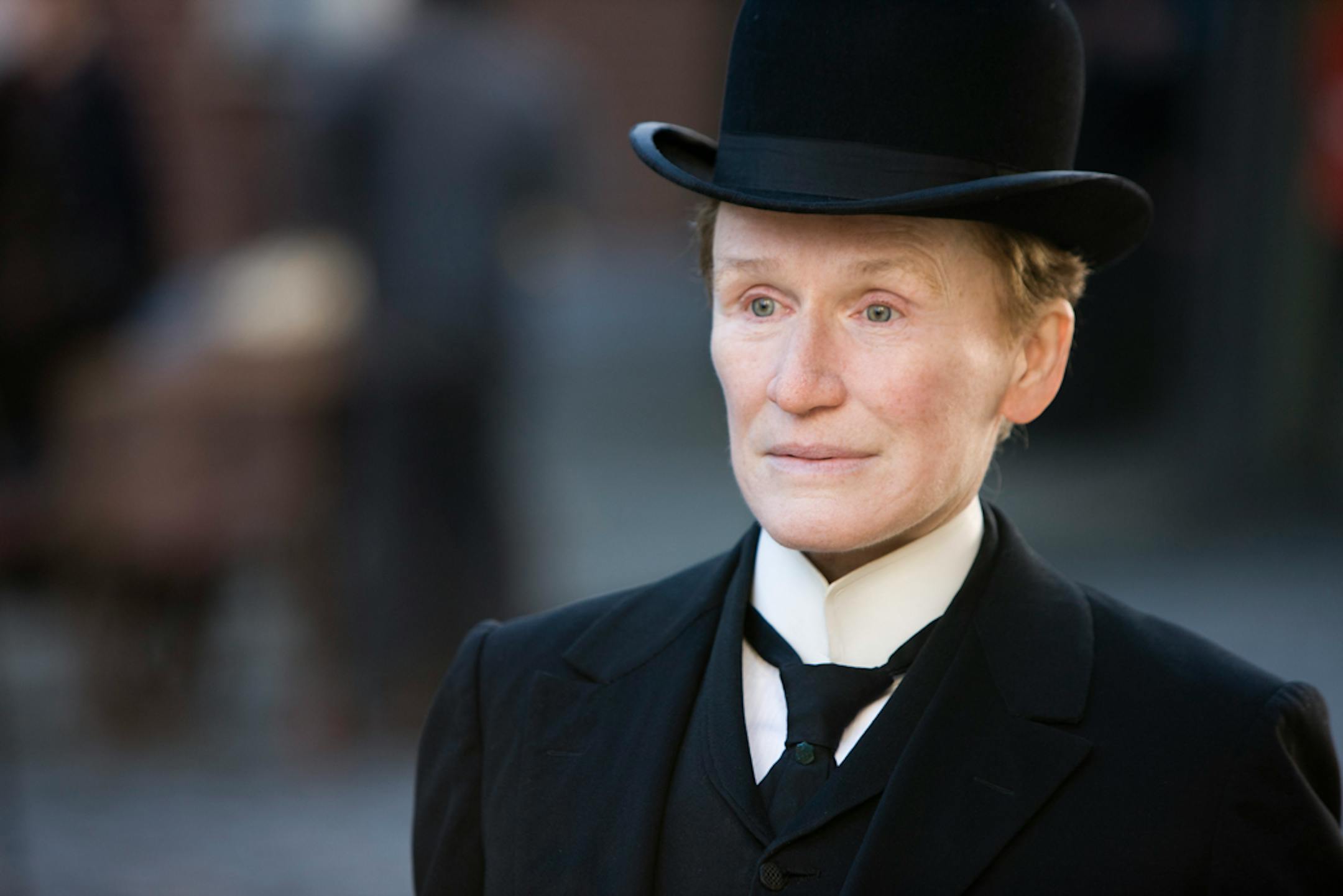 Glenn Close is shown in a scene from "Albert Nobbs."