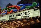 Ivey Awards marquee at the State Theatre in Minneapolis.