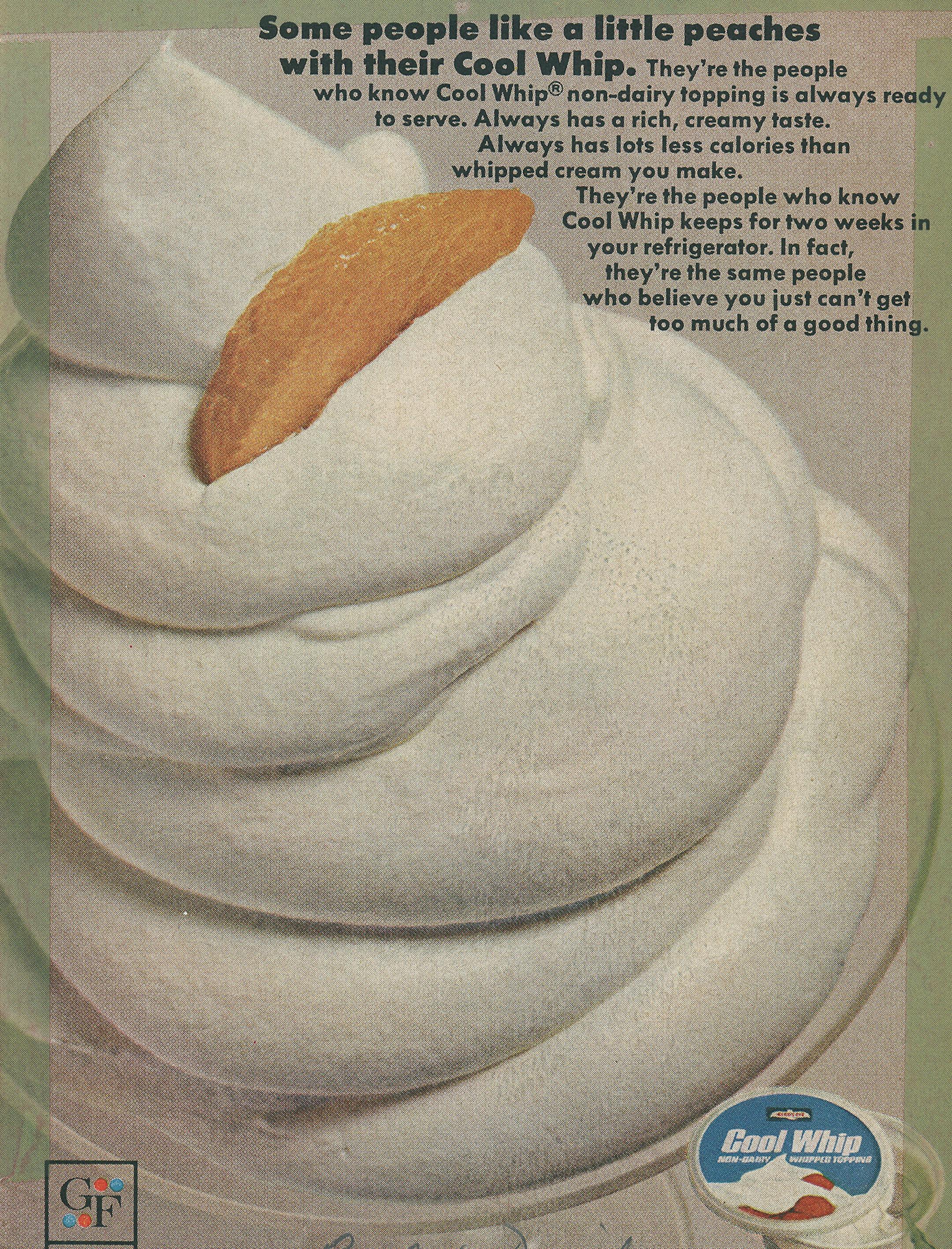 Kraft Heinz A Cool Whip ad from 1968.