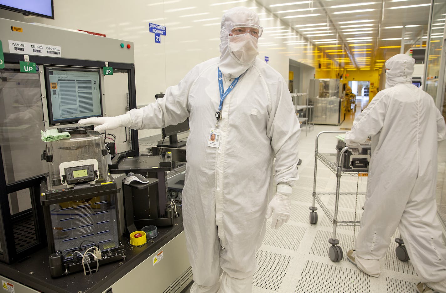 Skywater Technology's Director of Production Eric Schneider, gave a tour of production at Minnesota's biggest chip plant, Wednesday, May 22, 2019 in Bloomington, MN. ] ELIZABETH FLORES • liz.flores@startribune.com