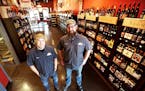Portrait of Jason Alvey left, owner of Four Firkins and Bryan Buser, store general manager Tuesday April 7, 2015 in Oakdale, Minnesota.] Jerry Holt/ J
