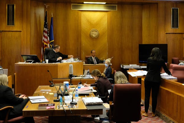 Brian Lipschultz, seen testifying in a hearing October 2021, is appealing his removal as a trustee of Otto Bremer Trust to the Minnesota Supreme Court