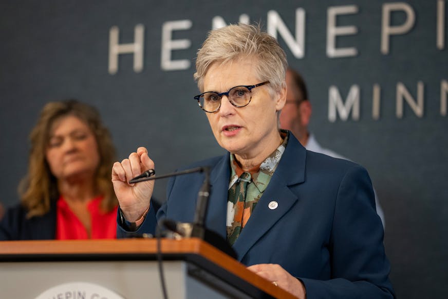 Hennepin County Attorney Mary Moriarty addressed ways of improving traffic safety including preventive measures at the H.C. Government Center in Minneapolis, Minn., on Wednesday, June 25, 2025.