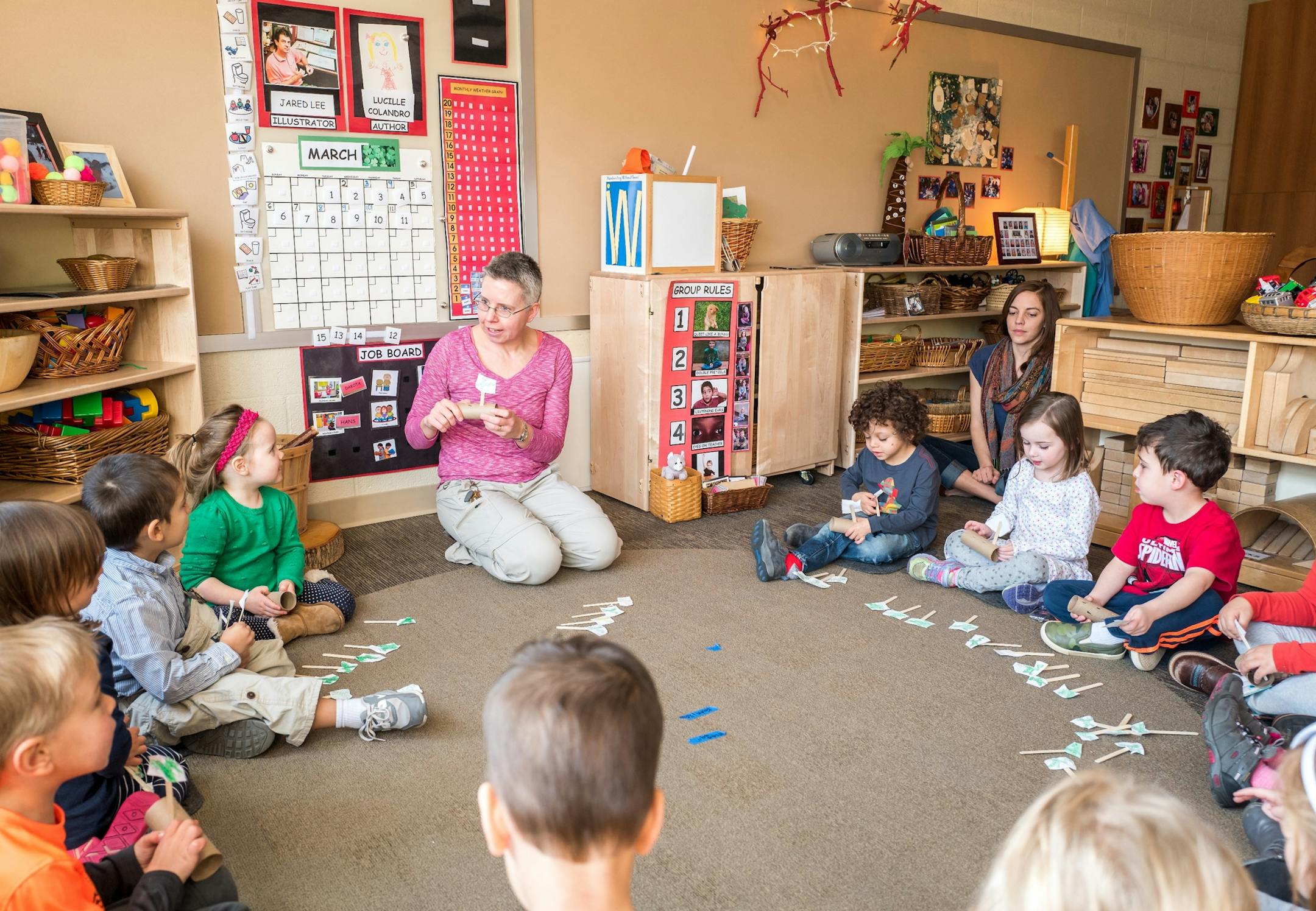 St. David's Center's renovated preschool classrooms feature natural lighting. Staff members say that stimulates creativity.