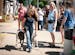 Madison Radtke, 23, of Kerkhoven walked her LaMancha goats out to her trailer on the last day of the Minnesota State Fair in Falcon Heights, Minn., on