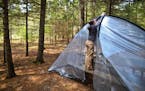 Tent camping at Jay Cooke State Park in Carlton, Minn.
