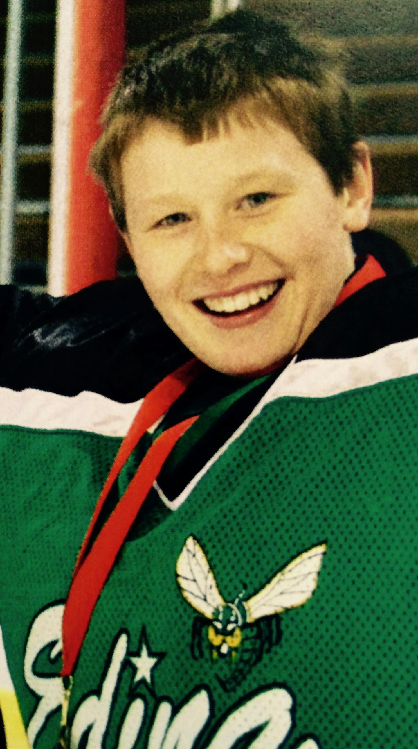 Adam Carlson, as a seventh-grade PeeWee for Edina youth hockey.