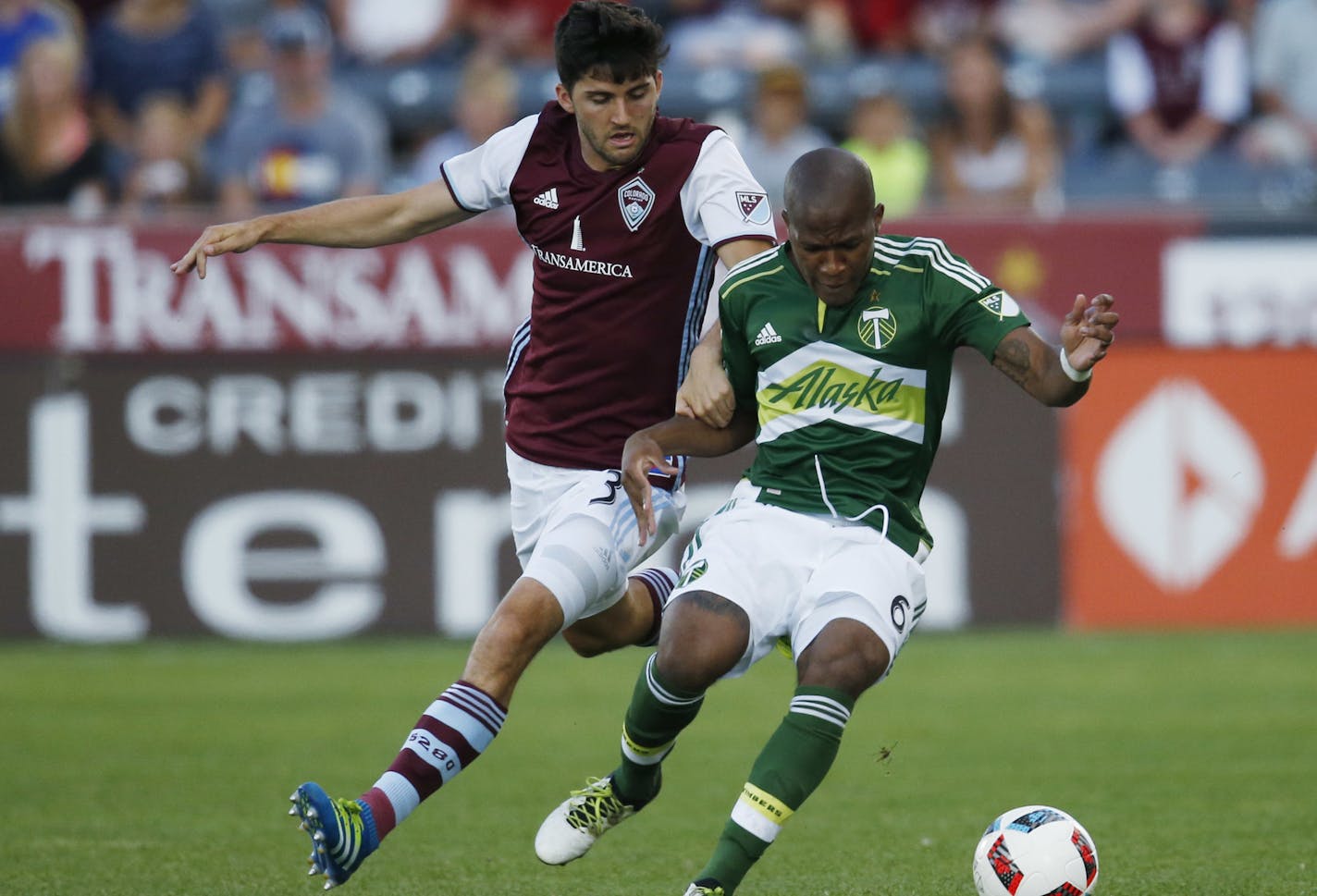 Colorado Rapids defender Eric Miller, left, is from Woodbury and might be available for United to take in the MLS expansion draft in December along with two other Minnesotans.