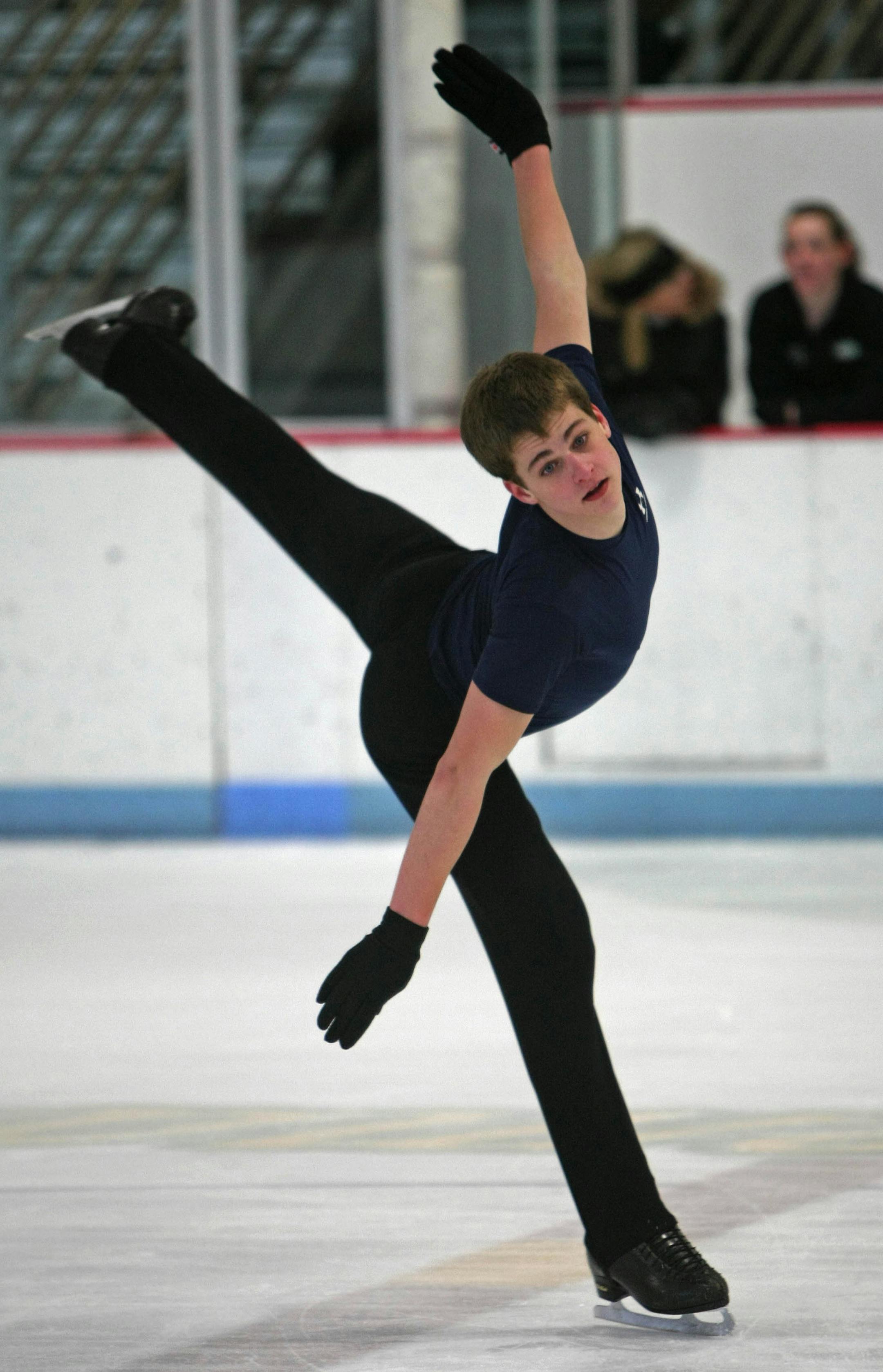 Alex Johnson, one of the top-ranked junior men's figure skaters in the world, practiced his routine at Braemar Ice Arena in Edina. He will skate Wednesday and Friday in the U.S. Figure Skating Championships.