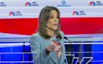 Democratic presidential candidate Marianne Williamson speaks during the second night of the first Democratic presidential debate on Thursday, June 27,