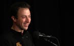 Men's coach Richard Pitino laughed as he answered a question during his press conference. ] ANTHONY SOUFFLE &#xef; anthony.souffle@startribune.com The