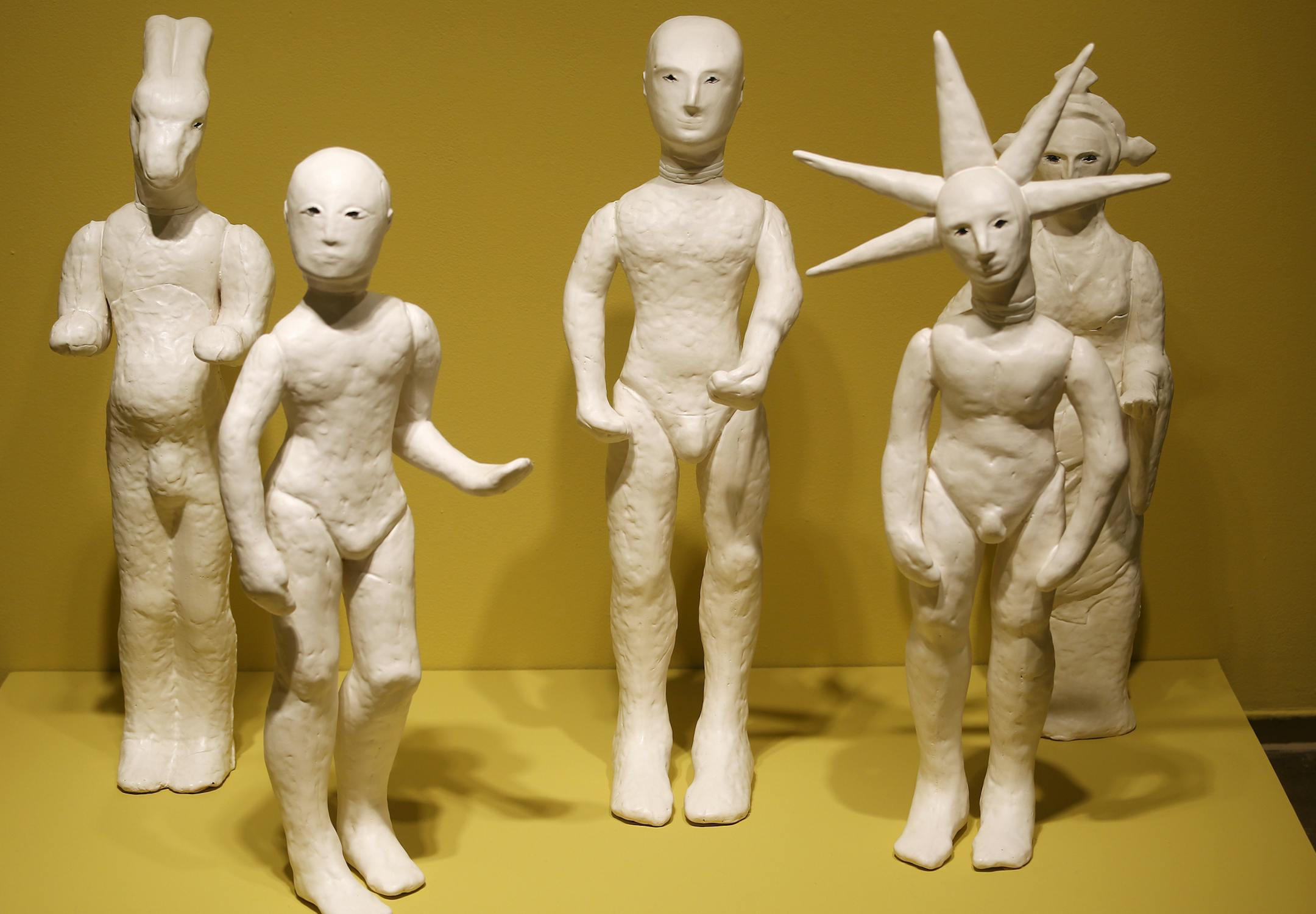 Sleepover by Christie Brown at the Northern Clay Center. ] JOELKOYAMA‚Ä¢jkoyama@startribune Minneapolis, MN on April 3, 2014. Review of "Mythology Meets Archetype," a really impressive show of ceramic sculpture by five international artists at Northern Clay Center.