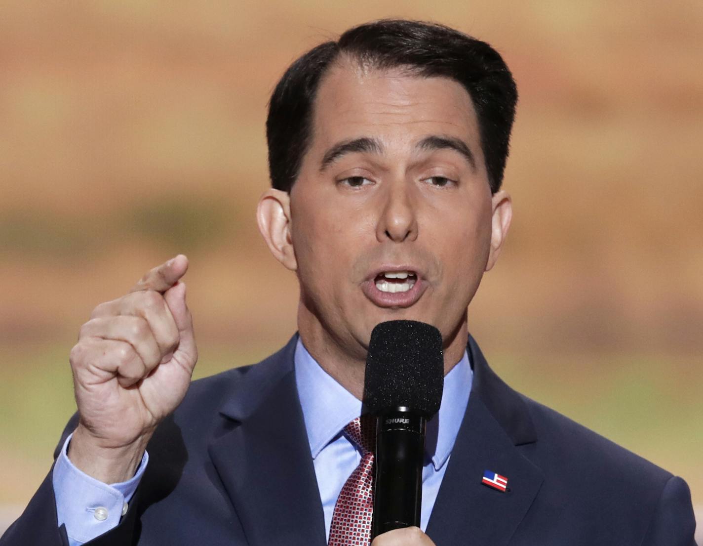 Gov. Scott Walker of Wisconsin speaks during the third day of the Republican National Convention in Cleveland, Wednesday, July 20, 2016. (AP Photo/J. Scott Applewhite)