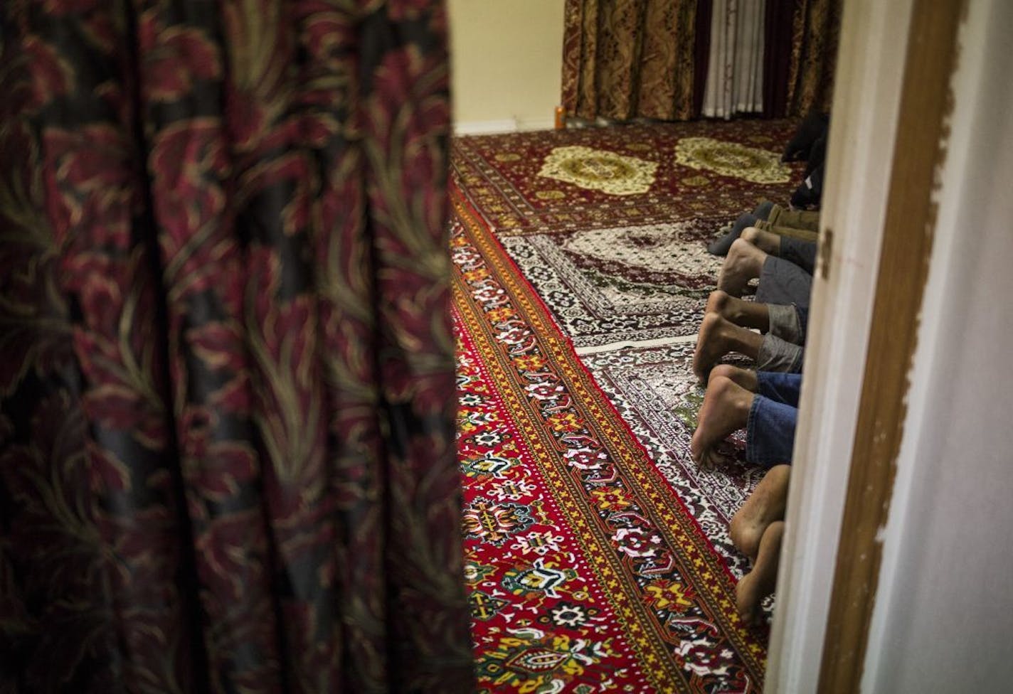 Muslims praying at the Islamic Center in Fort Morgan, Colo., Feb. 27, 2016. After top managers said that religious breaks would be severely curtailed, dozens of employees walked out of the Cargill Meat Solutions plant in December thrusting the livelihoods and the fate of a business into limbo.