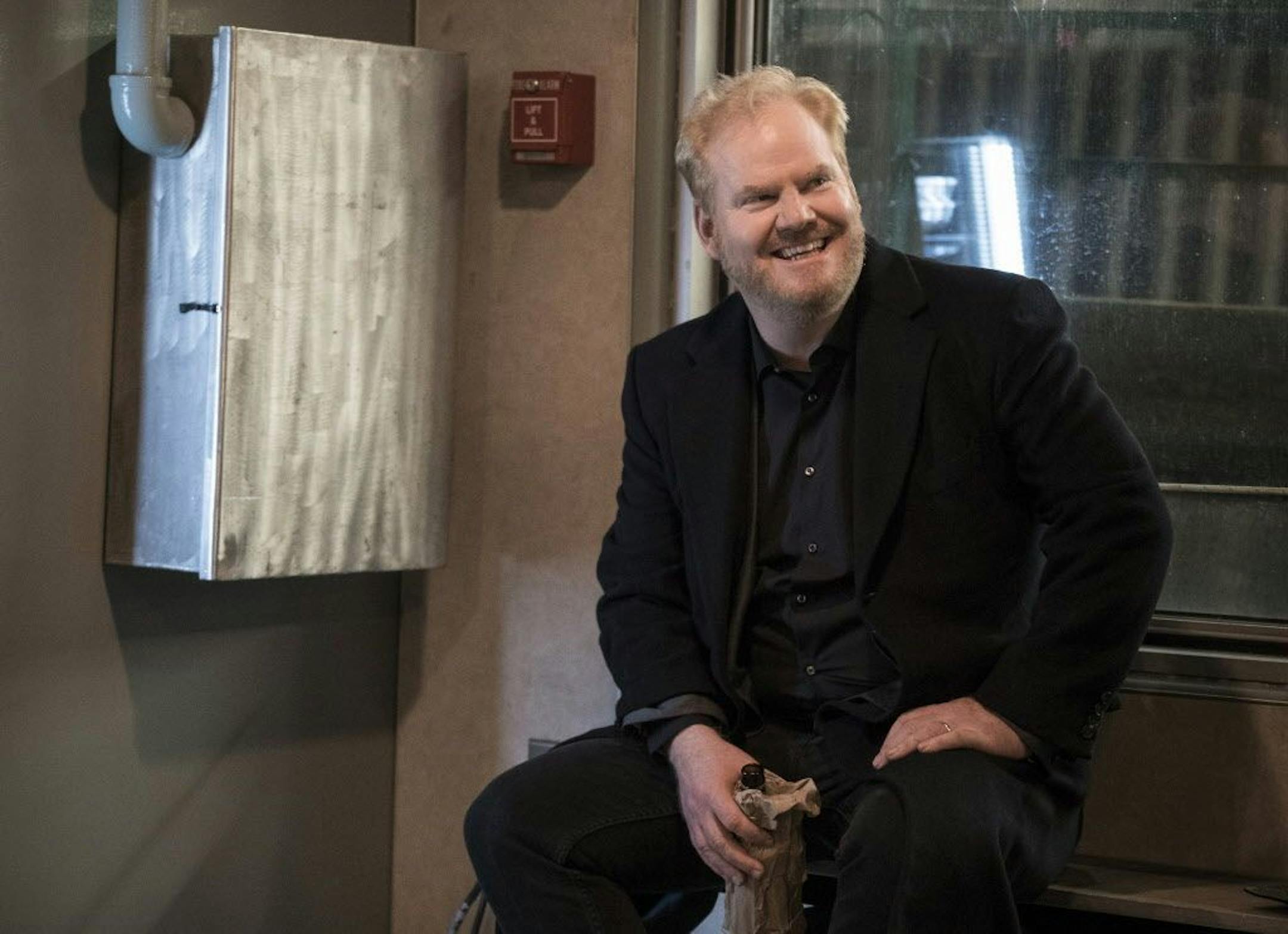 Jim (Jim Gaffigan) laughs to himself. �The Jim Gaffigan Show� airs Wednesdays at 10pm ET/PT on TV Land. Photo courtesy of TV Land.