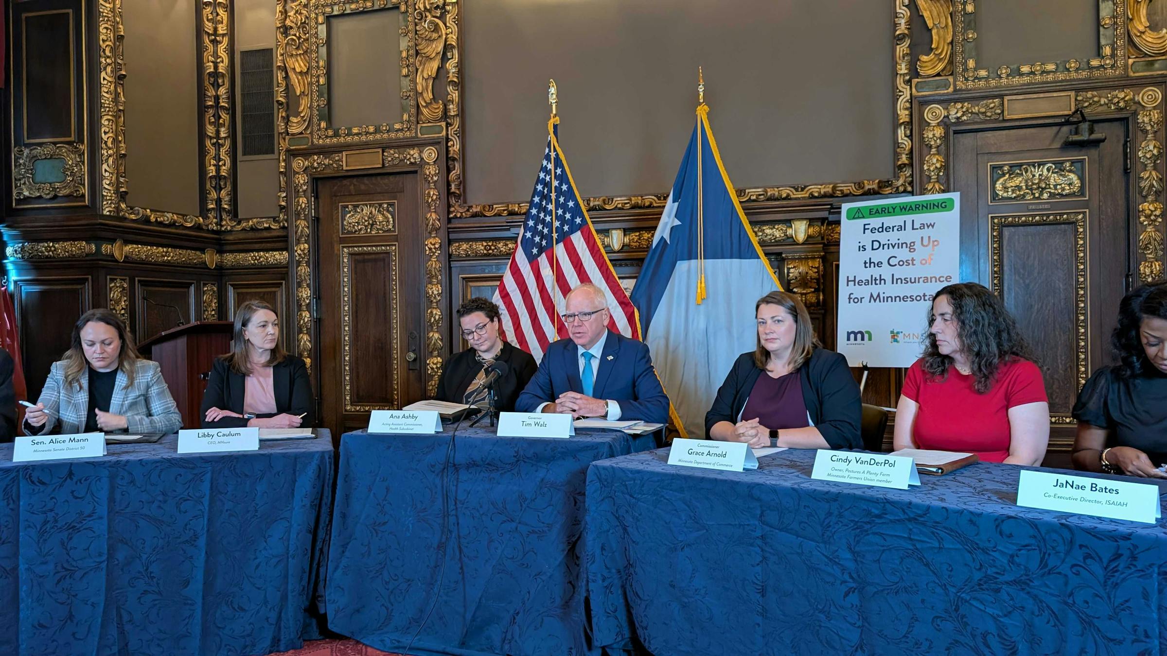 Walz Calls Out Trump for Rising Health Insurance Costs