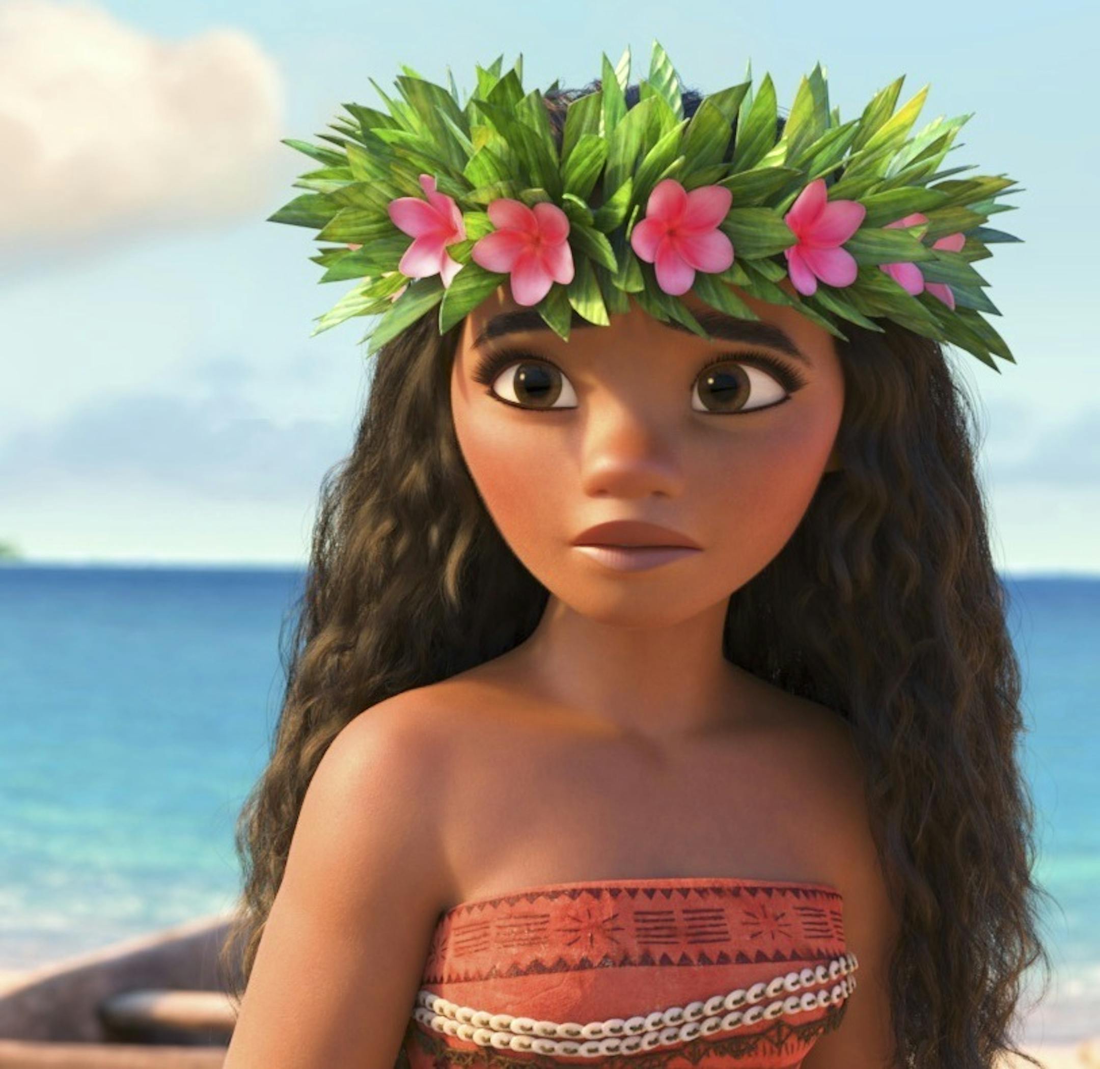 This image released by Disney shows Moana, voiced by Auli'i Cravalho, in a scene from the animated film, "Moana." (Disney via AP)