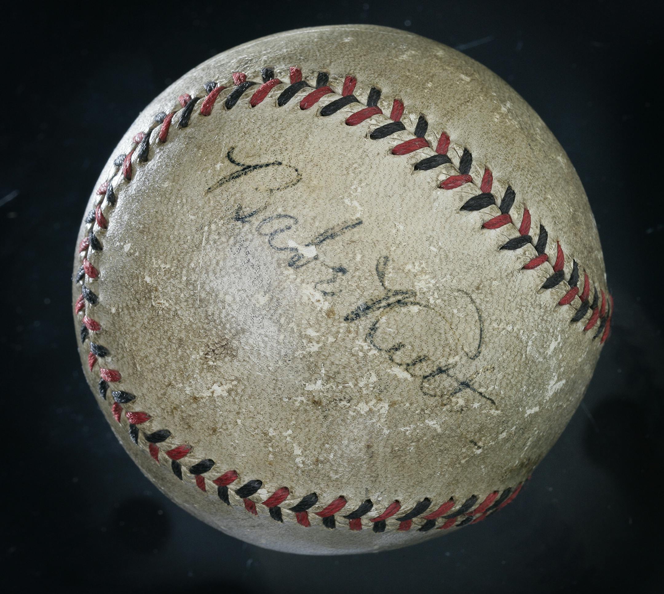 Baseball, autographed by Babe Ruth. 1993.0460.01.
