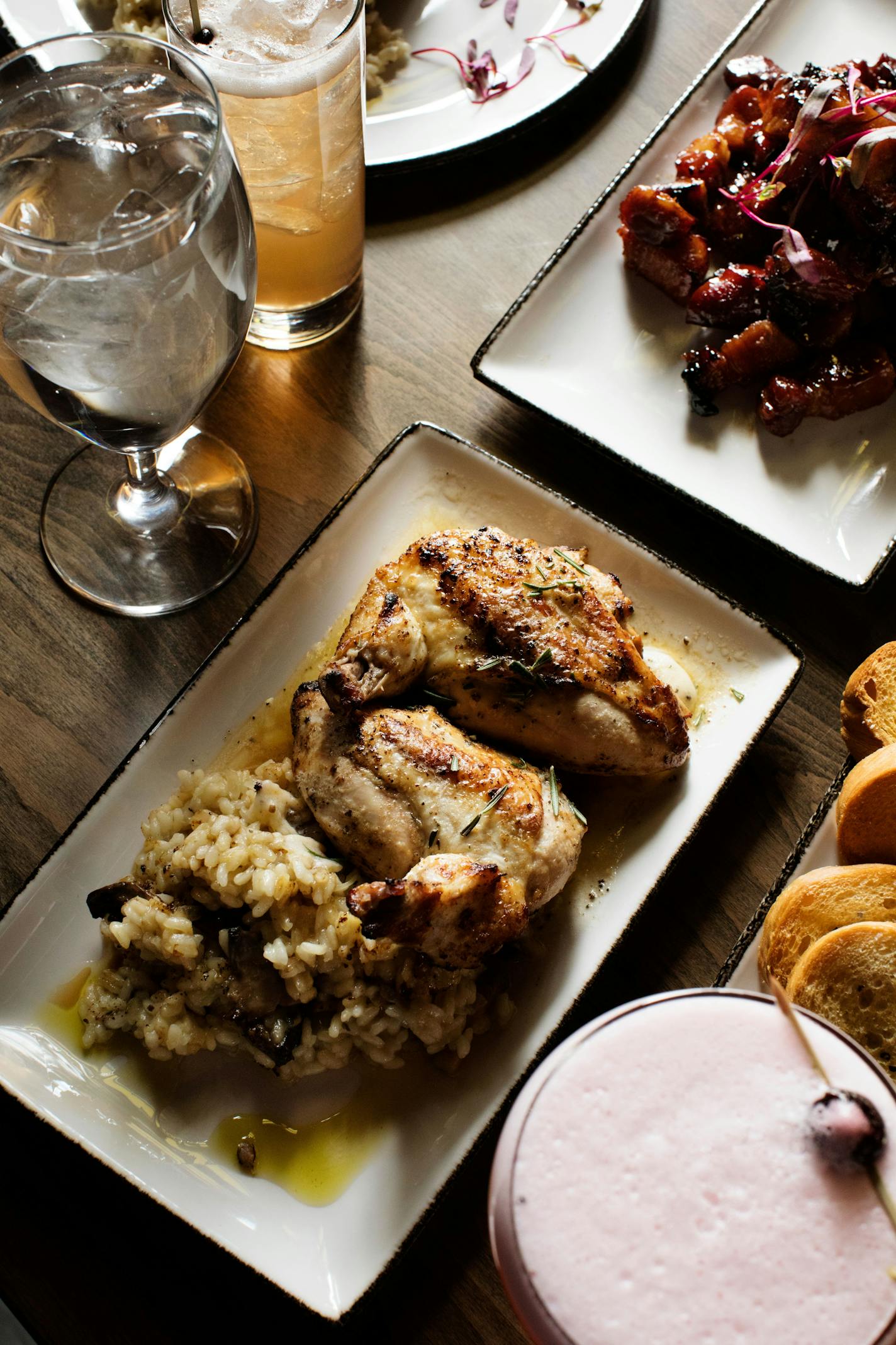 A selection of menu items at the restaurant at the new Tattersall in River Falls, Wis.