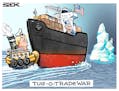 Sack cartoon: Trade goes both ways