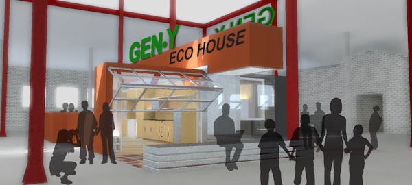 The new Gen Y Eco-House illustrates what the house of the future may look like.
