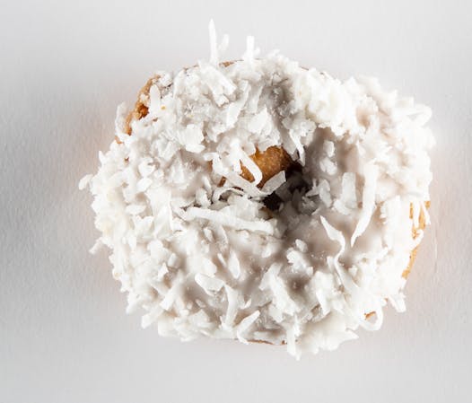Coconut-topped cake doughnut from Sarah Jane’s Bakery.