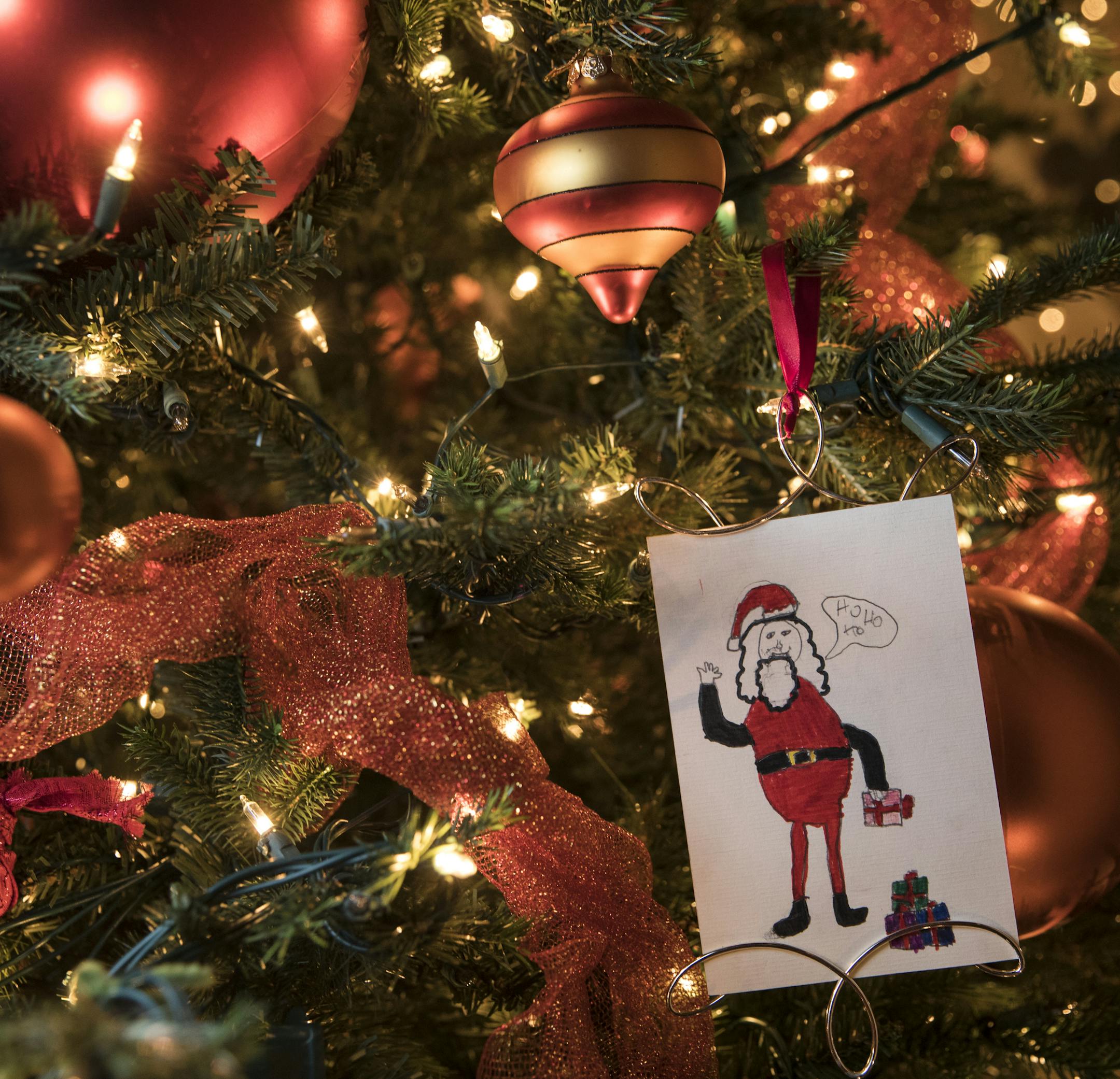A detail of a tree decorated in the basement entertainment room at Bonnie McGrath's house in Edina, Minn., on Friday, December 1, 2017. ] RENEE JONES SCHNEIDER • renee.jones@startribune.com