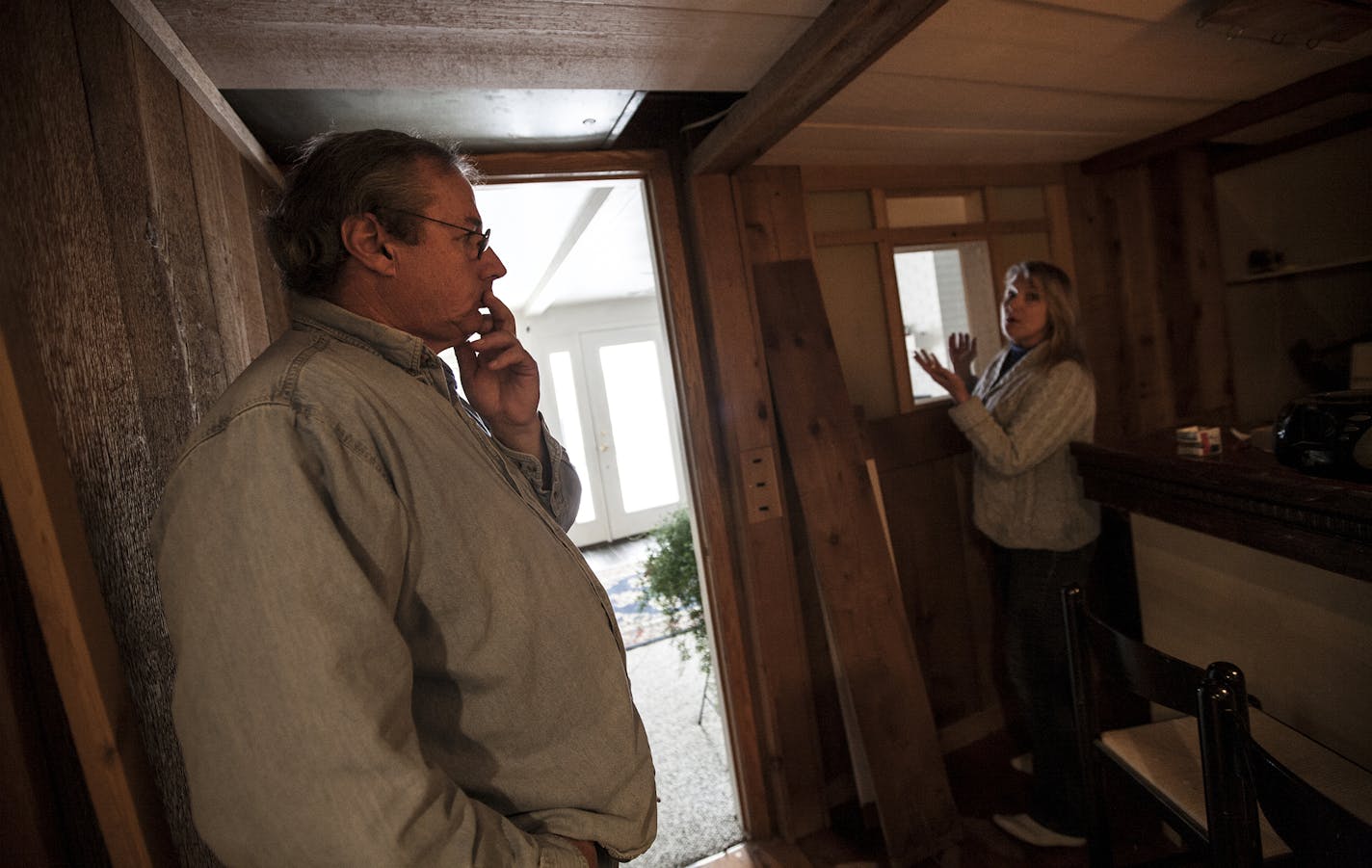 Bob and Liz McLean walk through their house discussing the renovations they are working on to prepare for the day they need to sell their house in Prior Lake January 4, 2014. (Courtney Perry/Special to the Star Tribune) ] Their house is not currently on the market, and they don't plan to sell anytime soon.