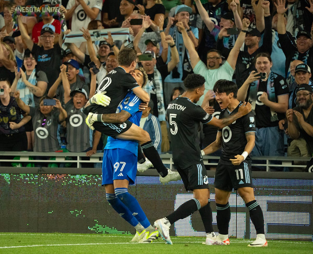 Two straight victories decided by penalty kicks have been a powerful bonding experience for the Loons. Sang Bin Jeong, far right, scored the deciding 