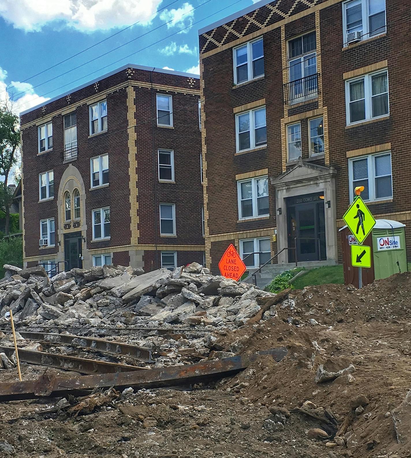 Work on St. Paul's Como Avenue uncovered some long-buried history: streetcar tracks.