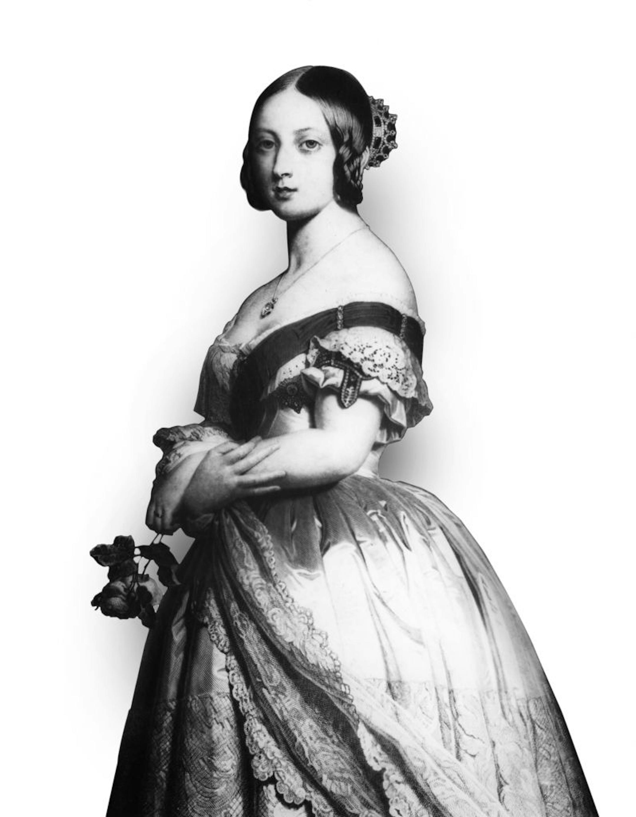 Queen Victoria, aged 25, 1844, painting by F. Winterhalter