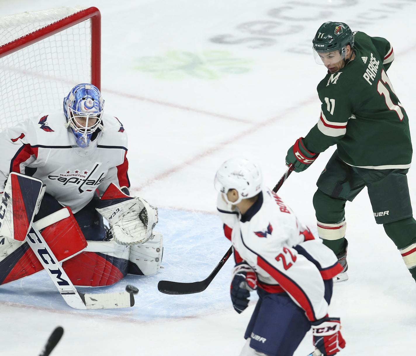 The old guy up there — Zach Parise, testing Capitals goaltender Pheonix Copley on Tuesday — and players like him are among reasons the Wild is succeeding.