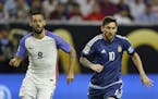 Argentina star Lionel Messi dribbled the ball past Clint Dempsey in his team&#x2019;s 4-0 rout of the United States on Tuesday. Messi scored a goal an