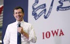 Democratic presidential candidate South Bend, Ind., Mayor Pete Buttigieg speaks during a town hall meeting, Monday, Nov. 25, 2019, in Creston, Iowa. (