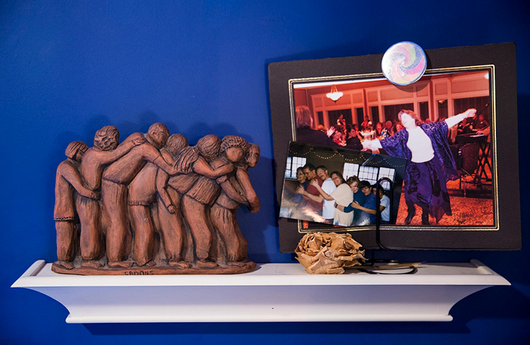 The room is filled with treasured tokens.