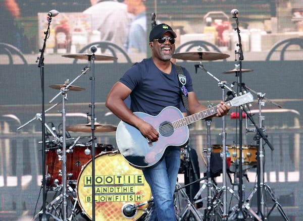 Darius Rucker with Hootie &amp; the Blowfish perform during the Jason Aldean: High Noon Neon Tour 2018 at SunTrust Park on Saturday, July 21, 2018, in