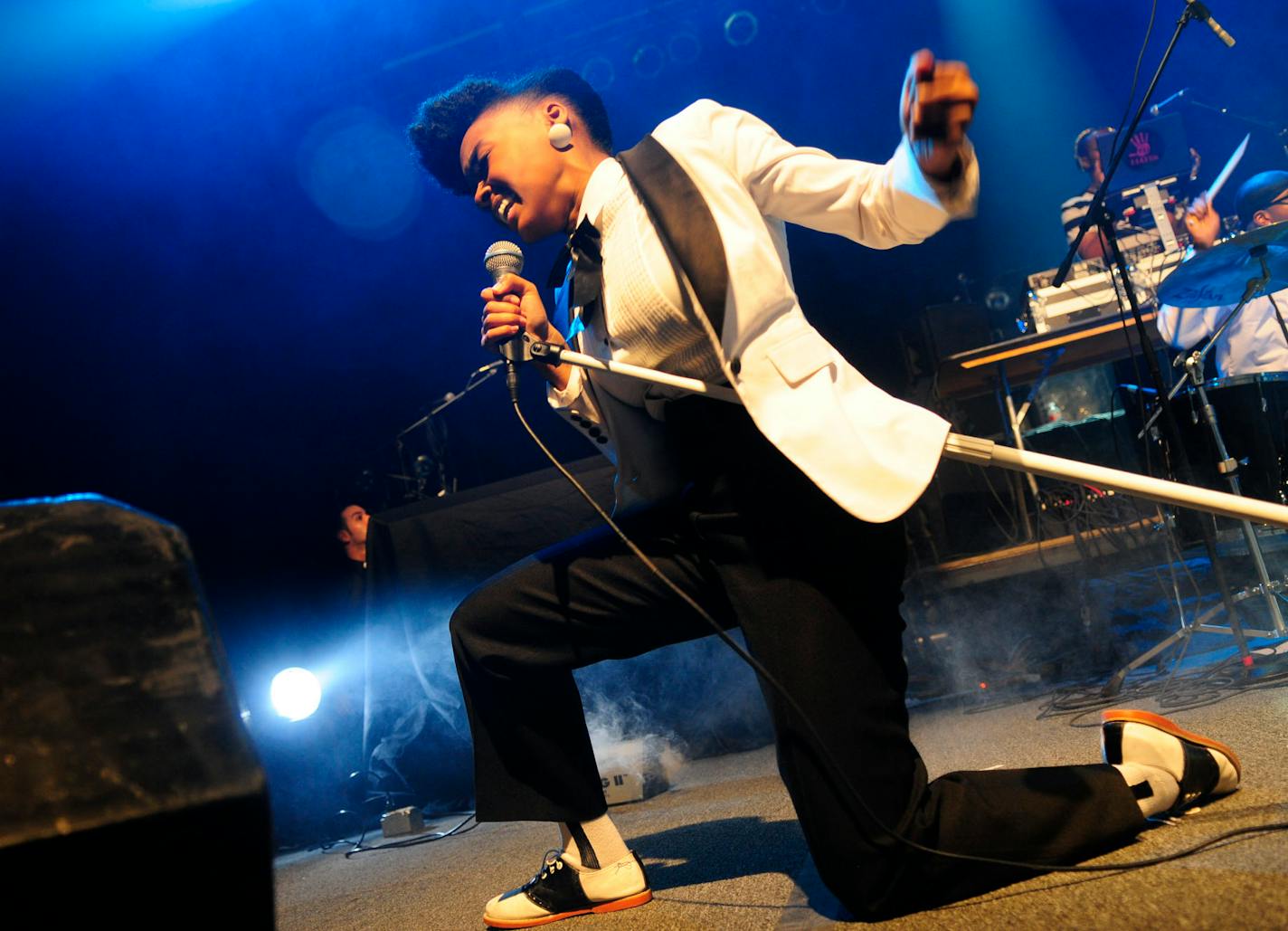 Janelle Monae performs at the Austin Music Hall at the South By Southwest music festival in Austin, Texas on March 19, 2009.