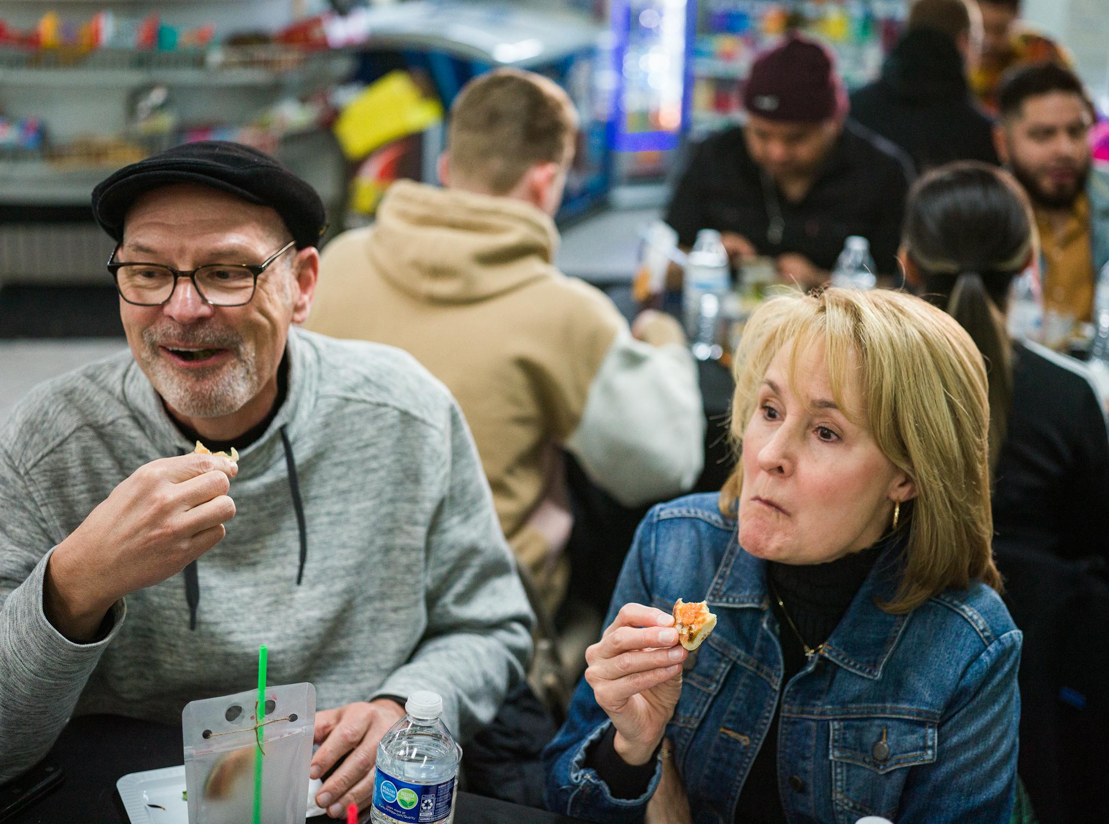 Lee Krueger and his wife, Patricia, enjoy the experience.