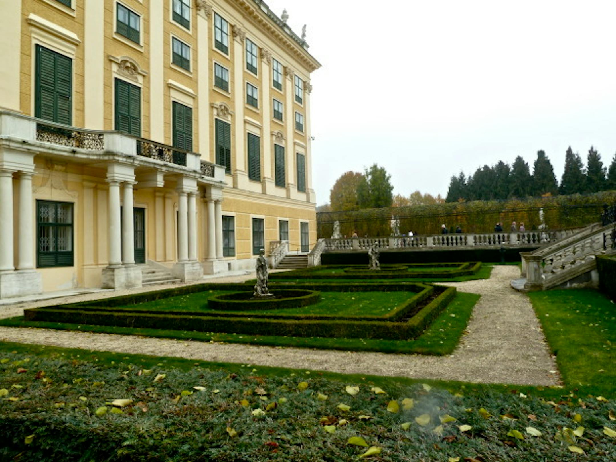 the side of Schonbrunn Palace