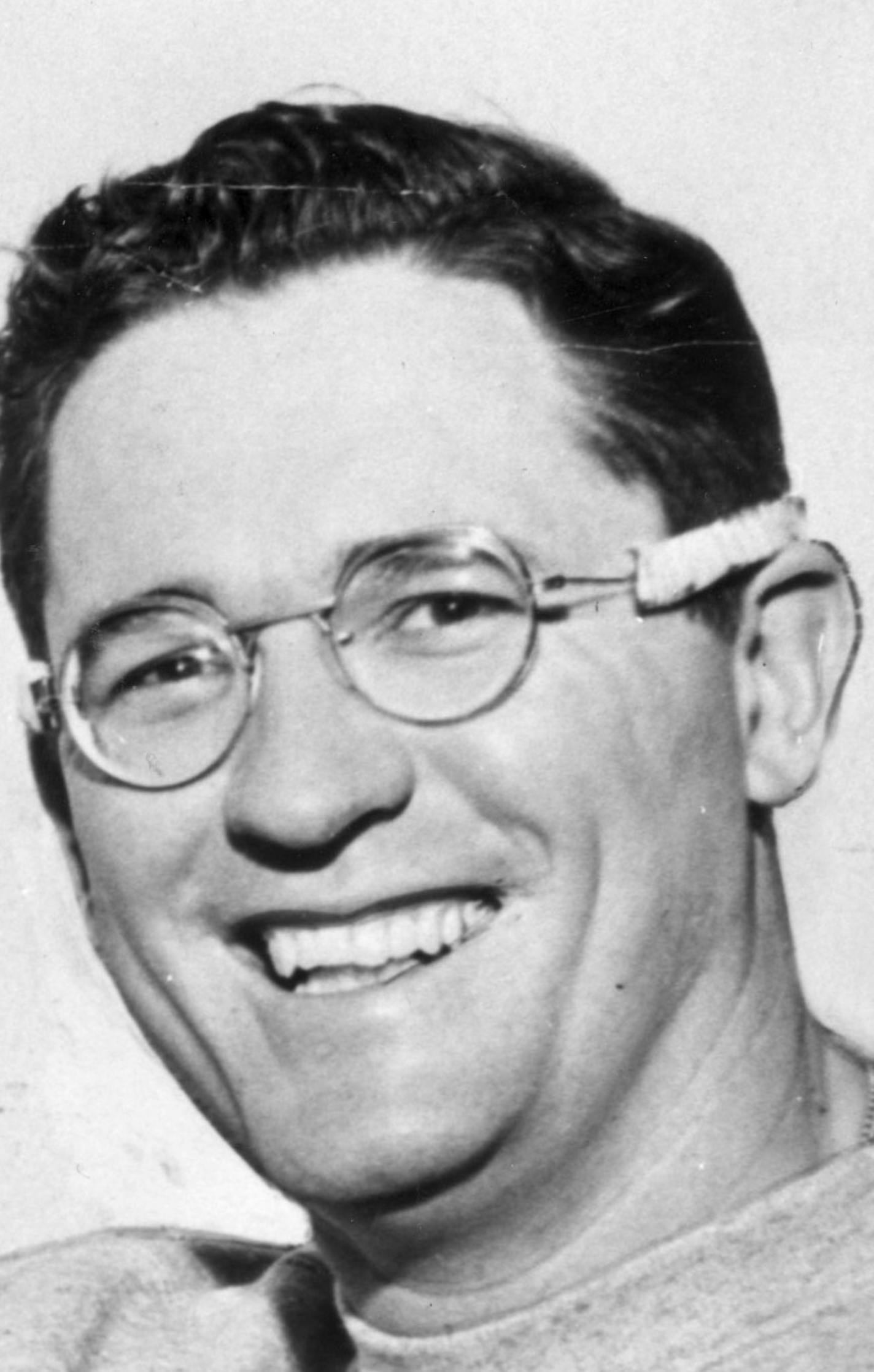 GEORGE MIKAN, basketball star, Minneapolis Lakers. This image is cropped from a larger photo which ran in the March 11, 1957, Minneapolis STAR, and is filed in the MINNEAPOLIS LAKERS photo file, Star Tribune Library. ORG XMIT: MIN2016063019414242