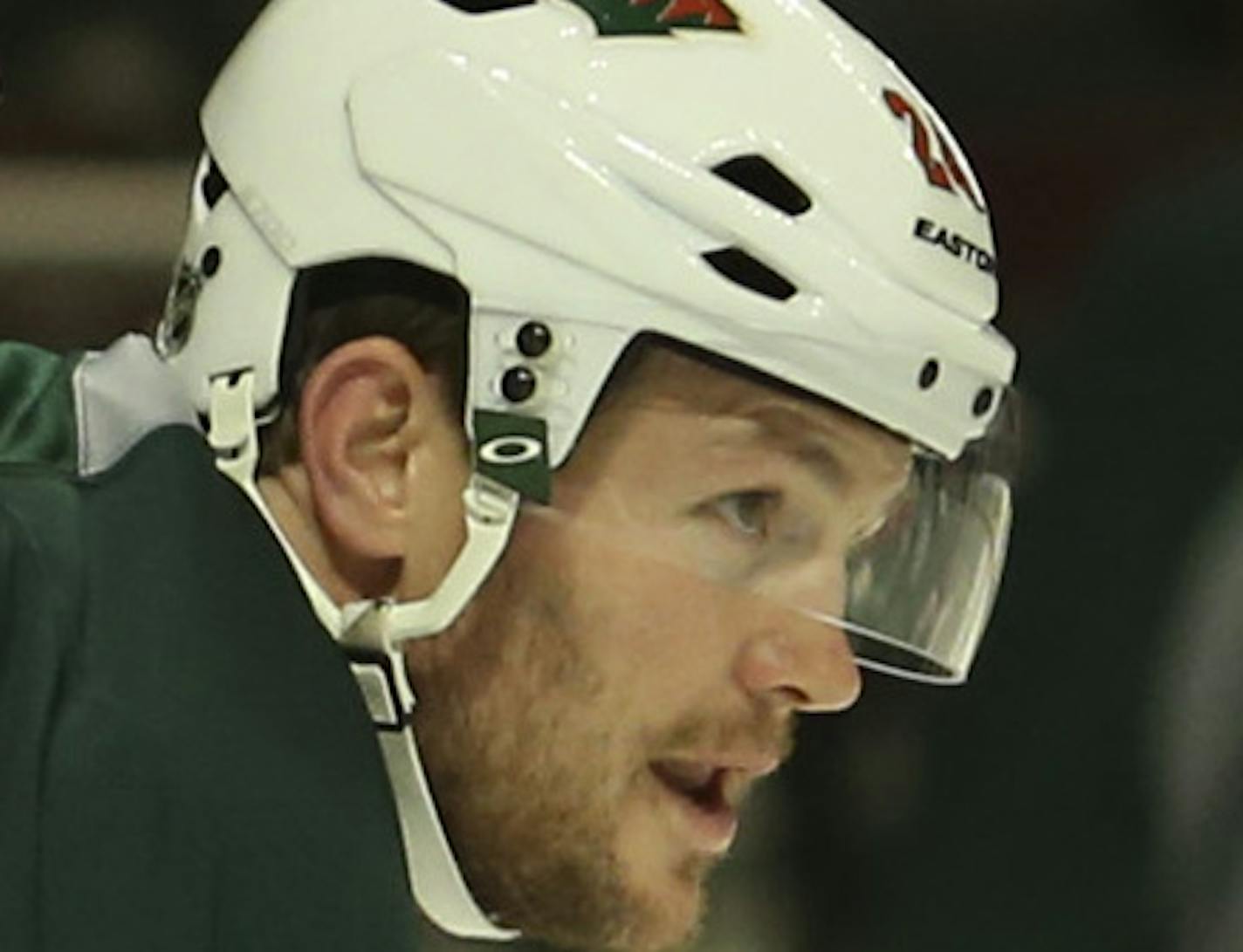 Minnesota Wild goalie Josh Harding (37) shoved teammate Matt Cooke (24) out of the crease during a drill at practice Saturday afternoon at United Center in Chicago. ] JEFF WHEELER &#x201a;&#xc4;&#xa2; jeff.wheeler@startribune.com The Minnesota Wild practiced at United Center in Chicago Saturday afternoon, the day after their loss to the Chicago Blackhawks.