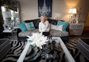 Designer Sue Hunter photographed in her Minnetonka apartment, which she decorated in contemporary style with "French flair."