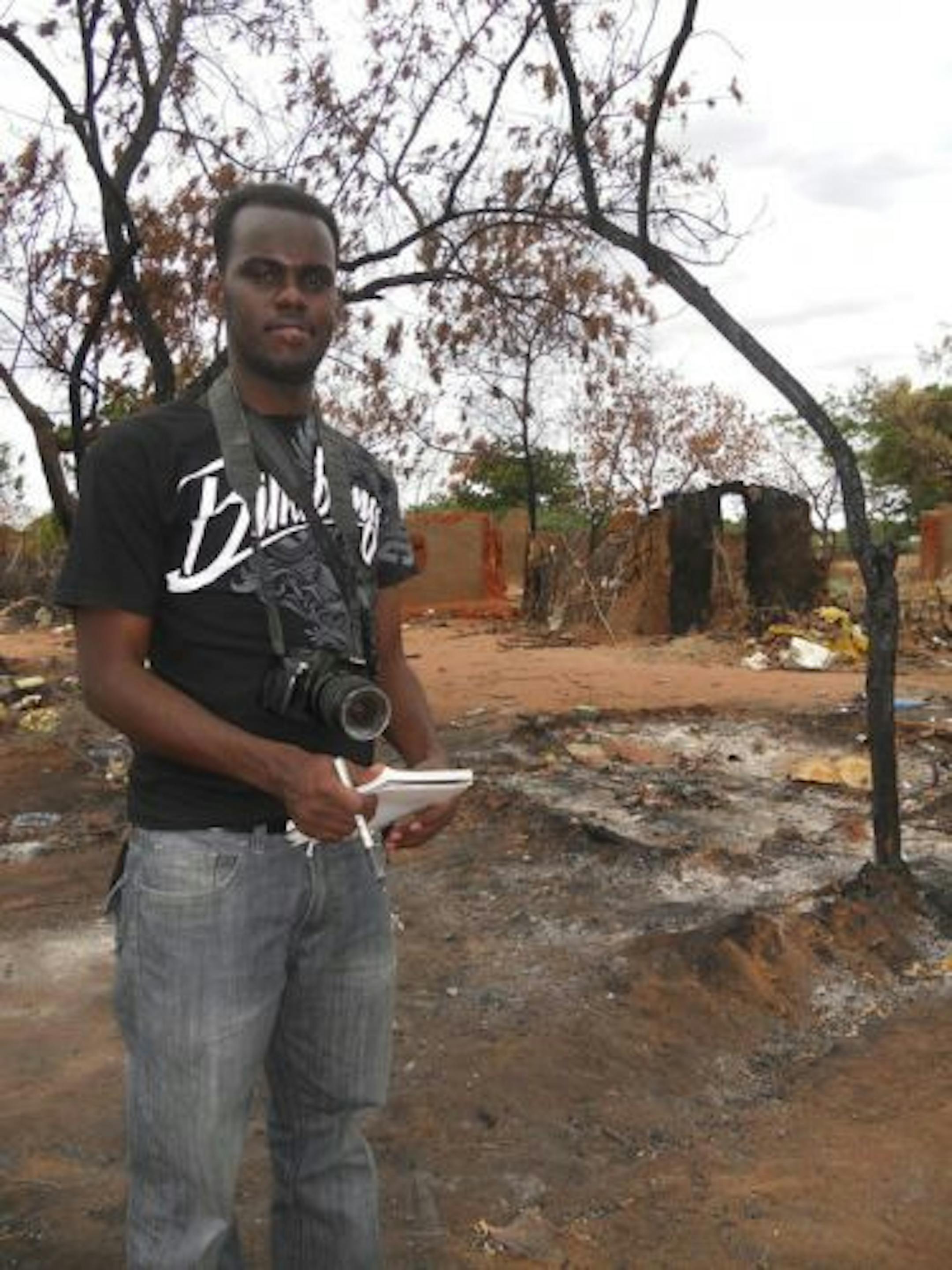Young journalist Ibrahim Hirsi at the Dadaab refugee camp last summer.
